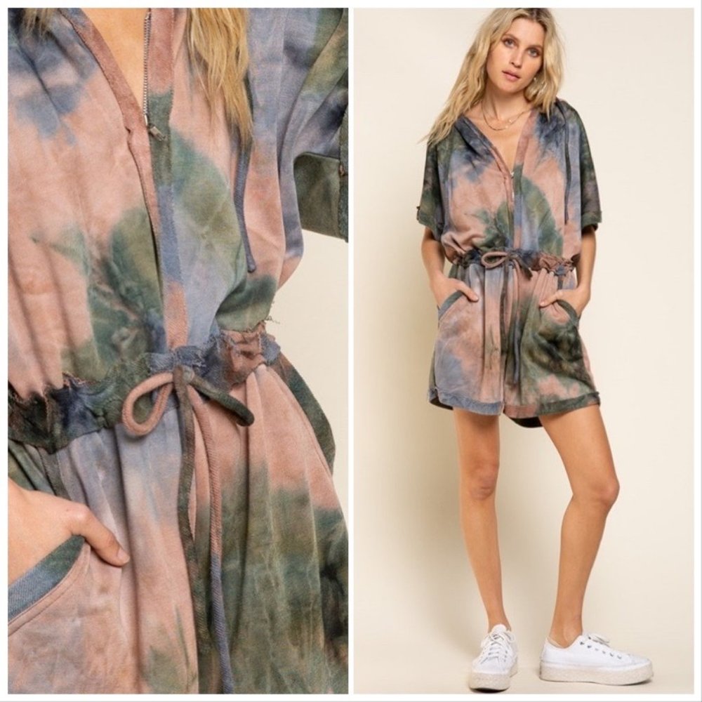POL Earth Palette Hooded Lounge Romper - Picture 9 of 14